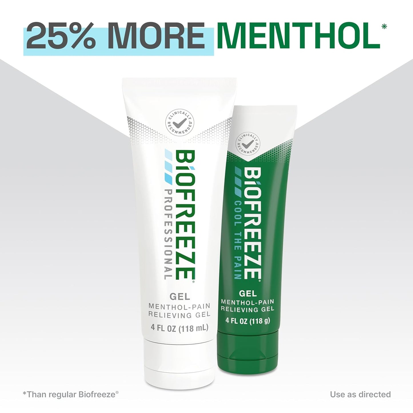 Biofreeze Professional Gel Pain Relief, Knee & Lower Back Pain Relief, Arthritis Pain Reliever, Sore Muscle Relief, Neck Pain Relief, Cooling Joint Pain Relief, Colorless Menthol Gel 4 Fl Oz