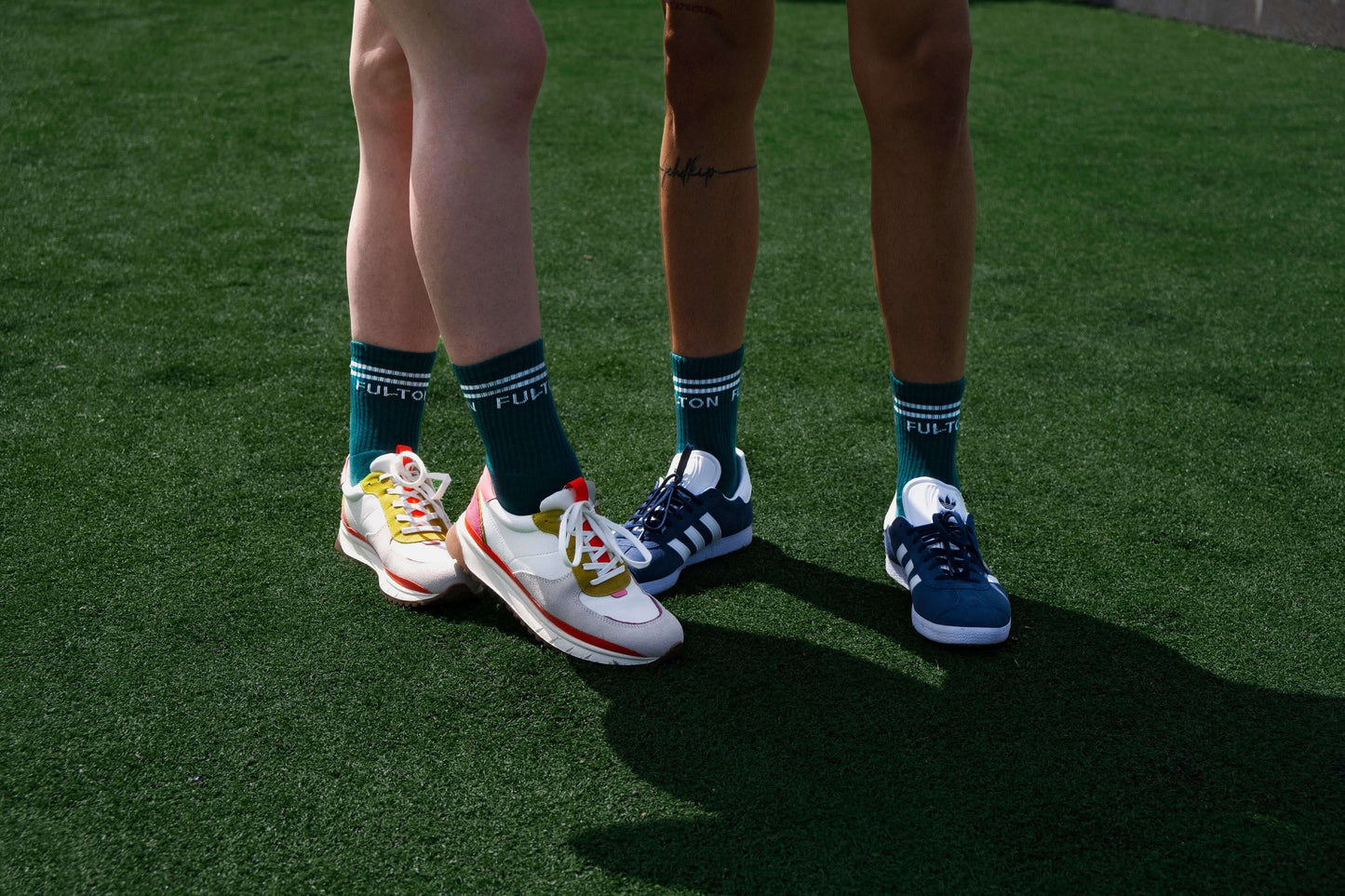 Fulton Teal Crew Socks