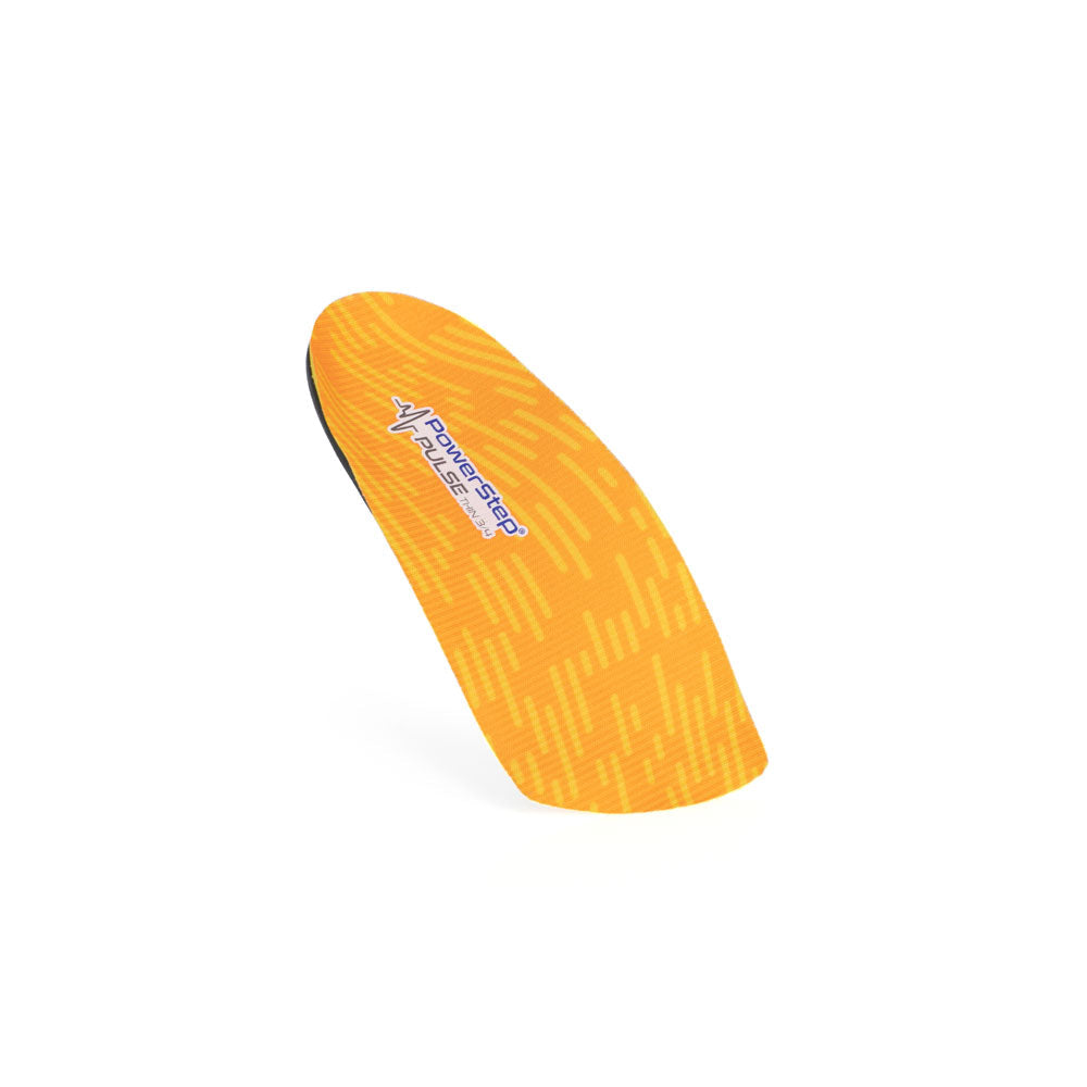 Powerstep PULSE THIN 3/4: Premium 3/4 Length Insoles for Casual and Athletic shoes, Men's and Women's