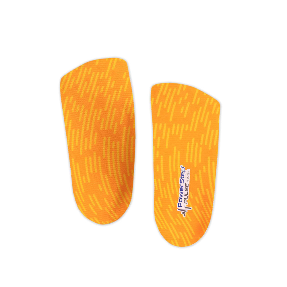 Powerstep PULSE THIN 3/4: Premium 3/4 Length Insoles for Casual and Athletic shoes, Men's and Women's