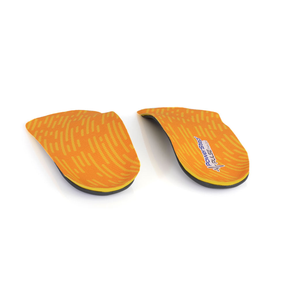 Powerstep PULSE THIN 3/4: Premium 3/4 Length Insoles for Casual and Athletic shoes, Men's and Women's