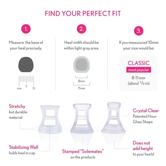 Solemates High Heel Protectors for High Heel Shoes, Sandals, and Boots