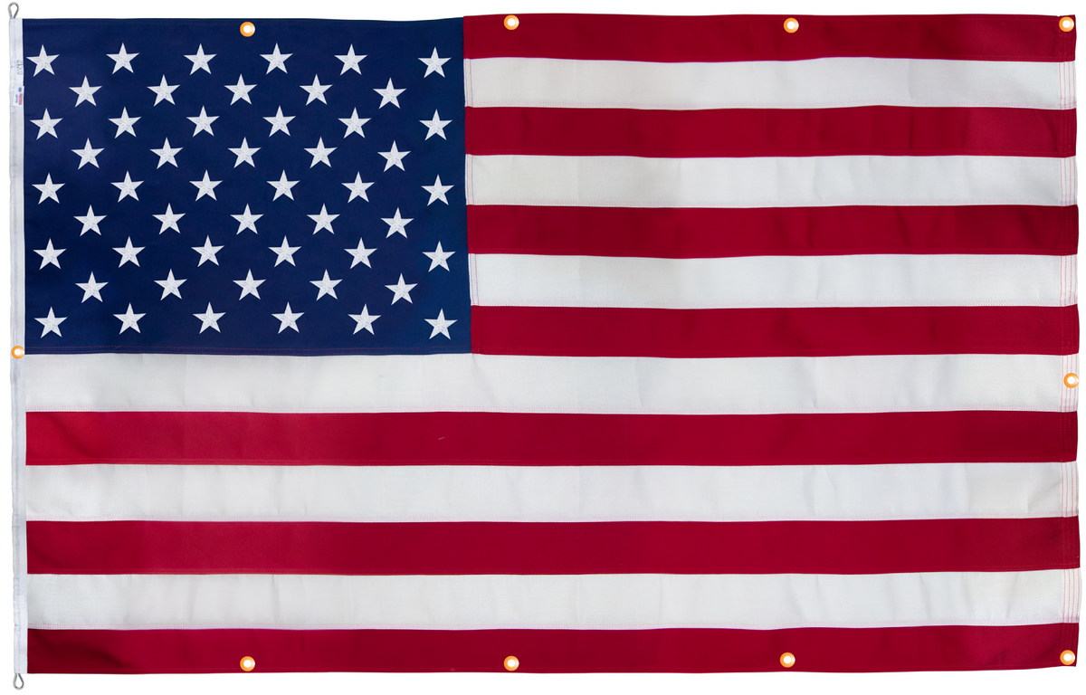 WallSafe™ Polyester Wall-Mounted American Flag | Reinforced Edge Grommets | Made in USA