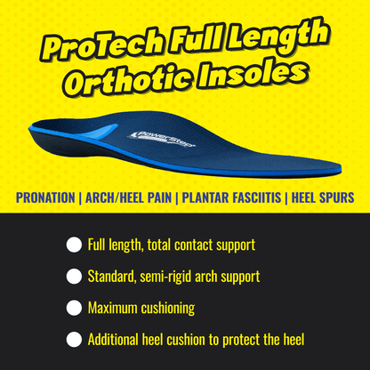 Powerstep Classic Thin Insoles for Arch Support and Pain Relief
