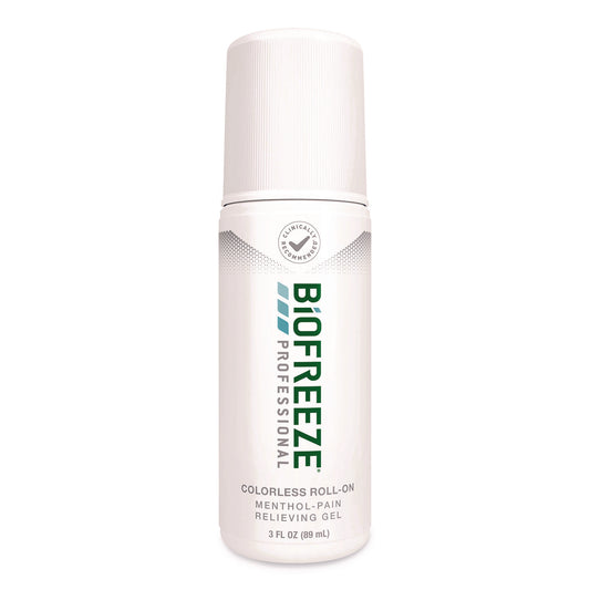 Biofreeze Roll On Pain Relief for Knee, Neck, Hip, Joint, Shoulder, & Simple Backache, Arthritis Pain Reliever, Cooling Sore Muscle Relief, FSA Eligible, Menthol Gel 3 Fl Oz