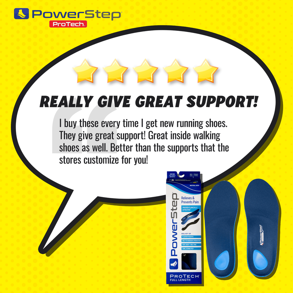 Powerstep ProTech Full Length Insoles for Arch Support and Pain Relief