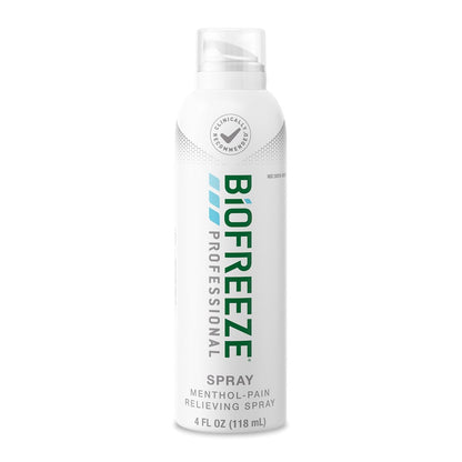Biofreeze Professional Menthol Pain Relieving Spray 4 FL OZ Colorless Aerosol Spray For Relief Associated With Sore Muscles, Arthritis, Simple Backaches, And Joint Pain