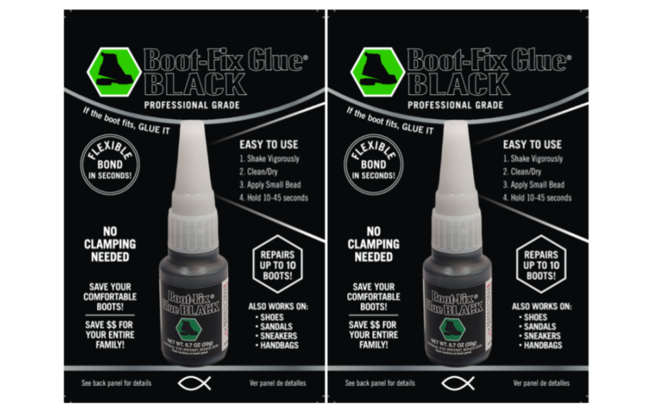 Boot-Fix Glue BLACK: Professional Grade Shoe Repair Glue For Shoes, Sandals and more