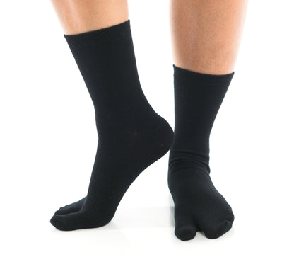 V-Toe Split-Toe Tabi Socks Casual - Black, Khaki or Grey Solid