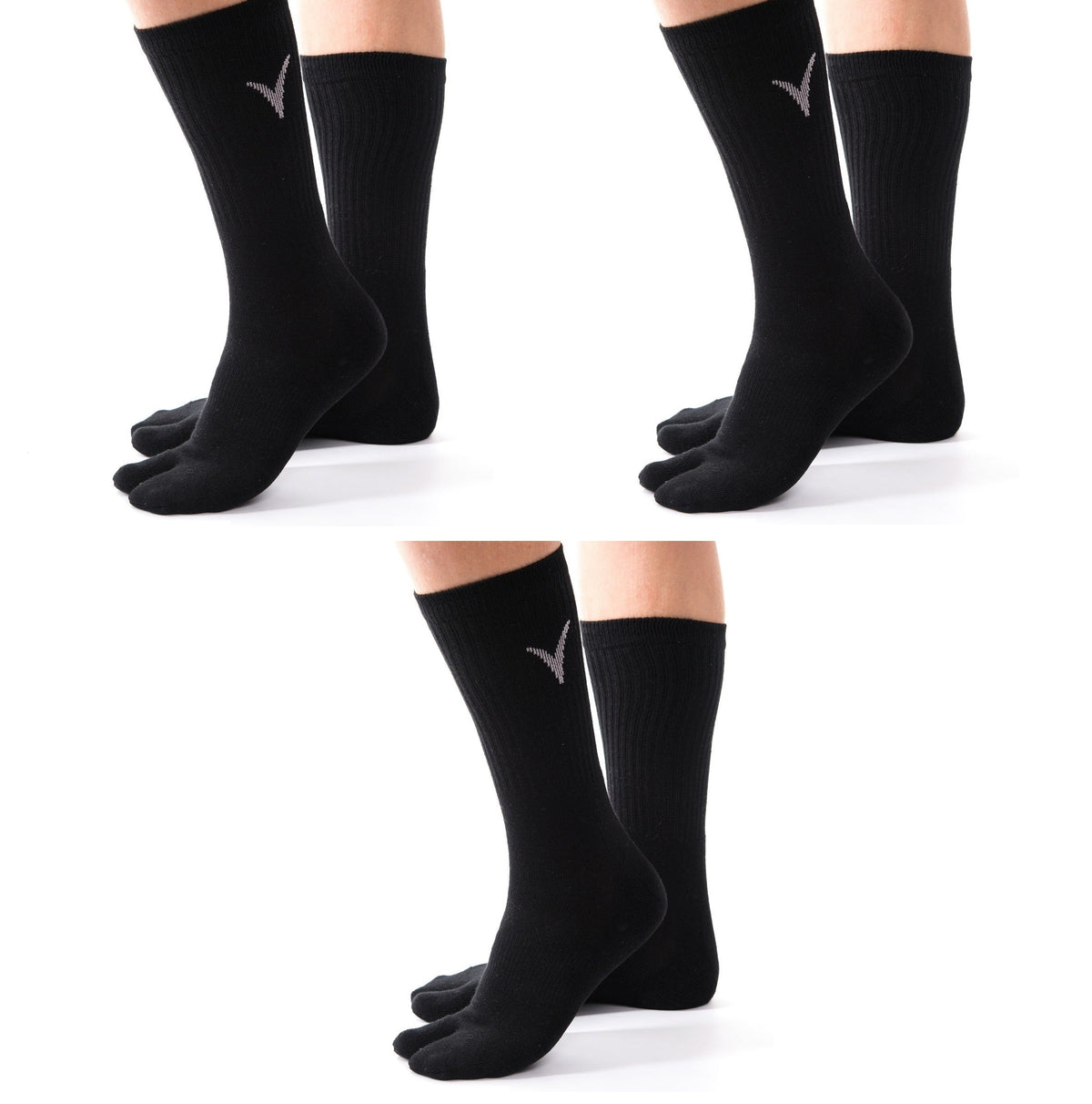 V-Toe Thicker Tabi Athletic Socks - 3 Pairs