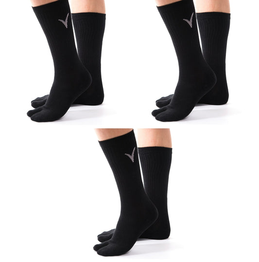 V-Toe Thicker Tabi Athletic Socks - 3 Pairs