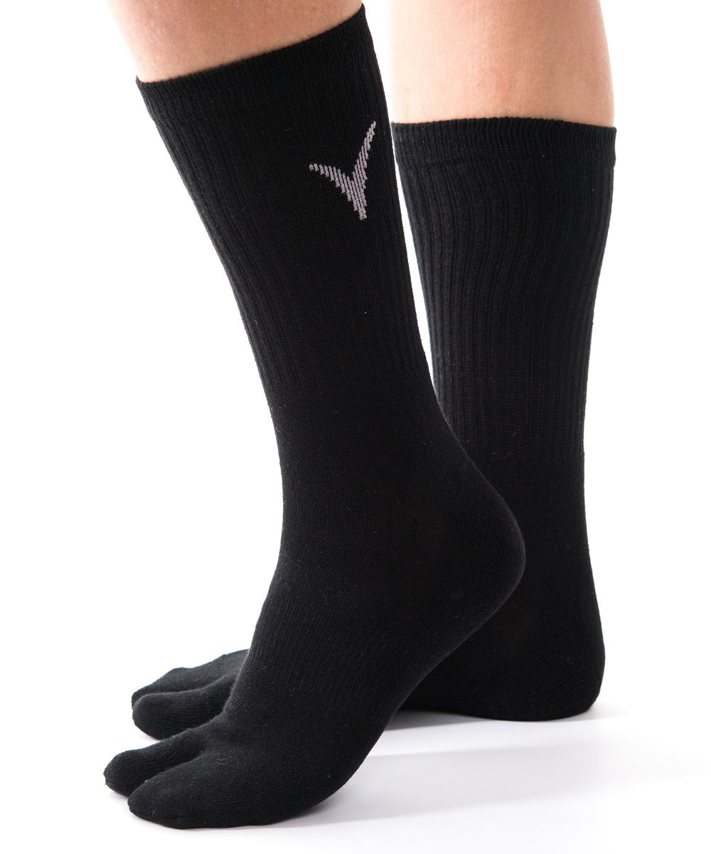 V-Toe Athletic Split-Toe Tabi Crew Socks