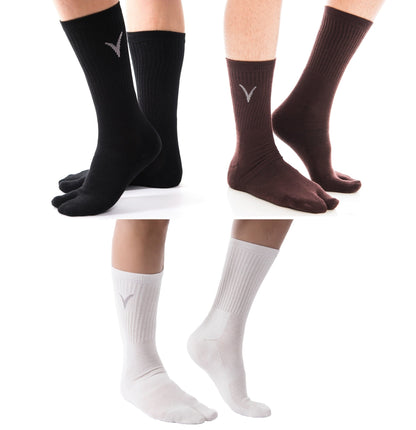 V-Toe Thicker Tabi Athletic Socks - 3 Pairs