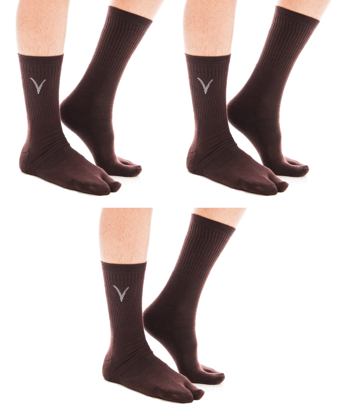 V-Toe Thicker Tabi Athletic Socks - 3 Pairs