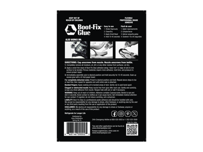 Boot-Fix Glue BLACK: Professional Grade Shoe Repair Glue For Shoes, Sandals and more