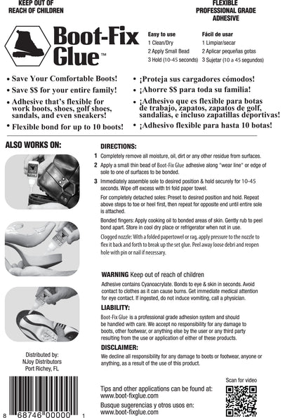 Boot-Fix Glue: Professional Grade Shoe Repair Glue for Boots, Shoes, and More (Wholesale)