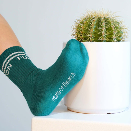 Fulton Teal Crew Socks