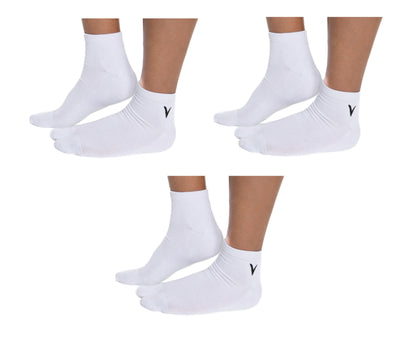 V-Toe Thicker Split-Toe Tabi Ankle Socks – 3 Pairs, Casual or Athletic