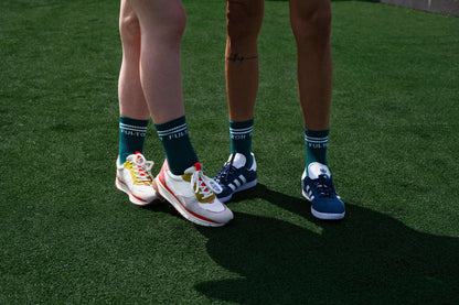 Fulton Teal Crew Socks