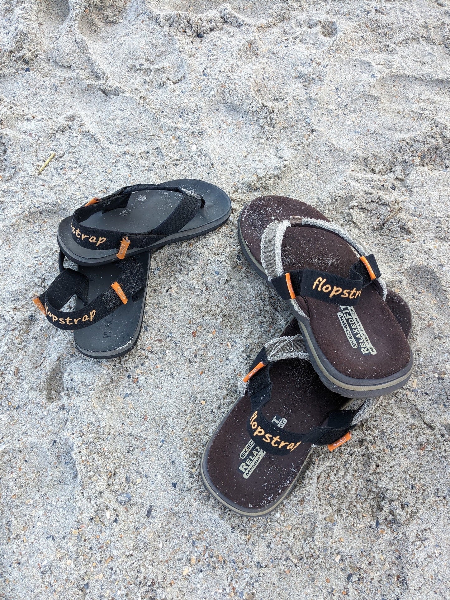 2 Flopstraps Flip Flops Comfy Soft Velcro Back Straps Like Chaco Holds Flip-Flops on