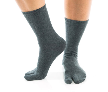 V-Toe Split-Toe Tabi Socks Casual - Black, Khaki or Grey Solid