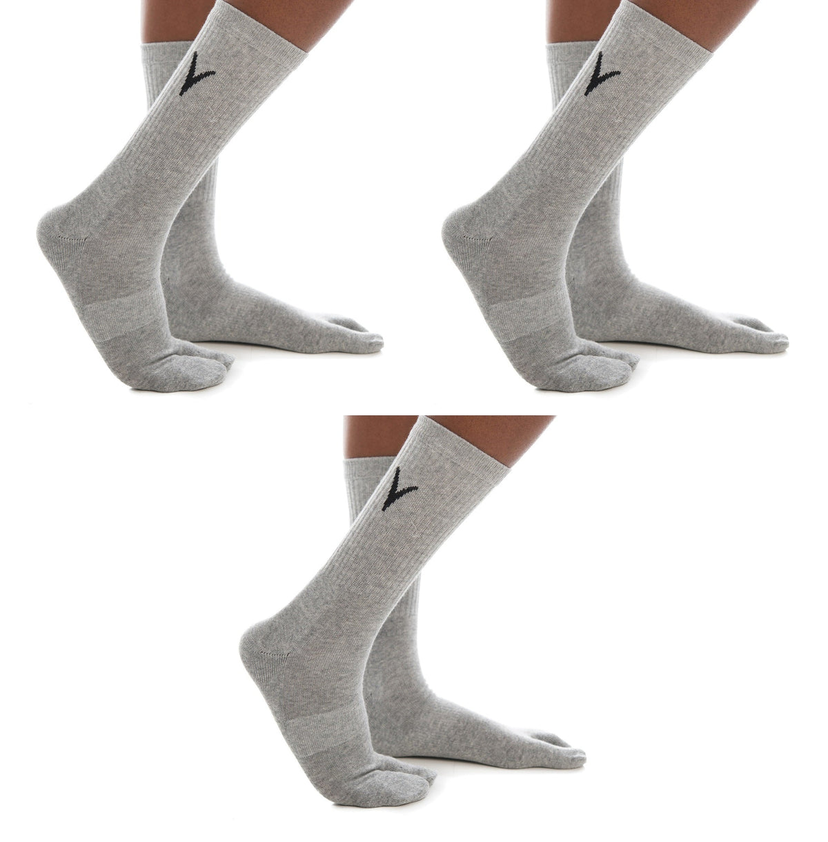 V-Toe Thicker Tabi Athletic Socks - 3 Pairs