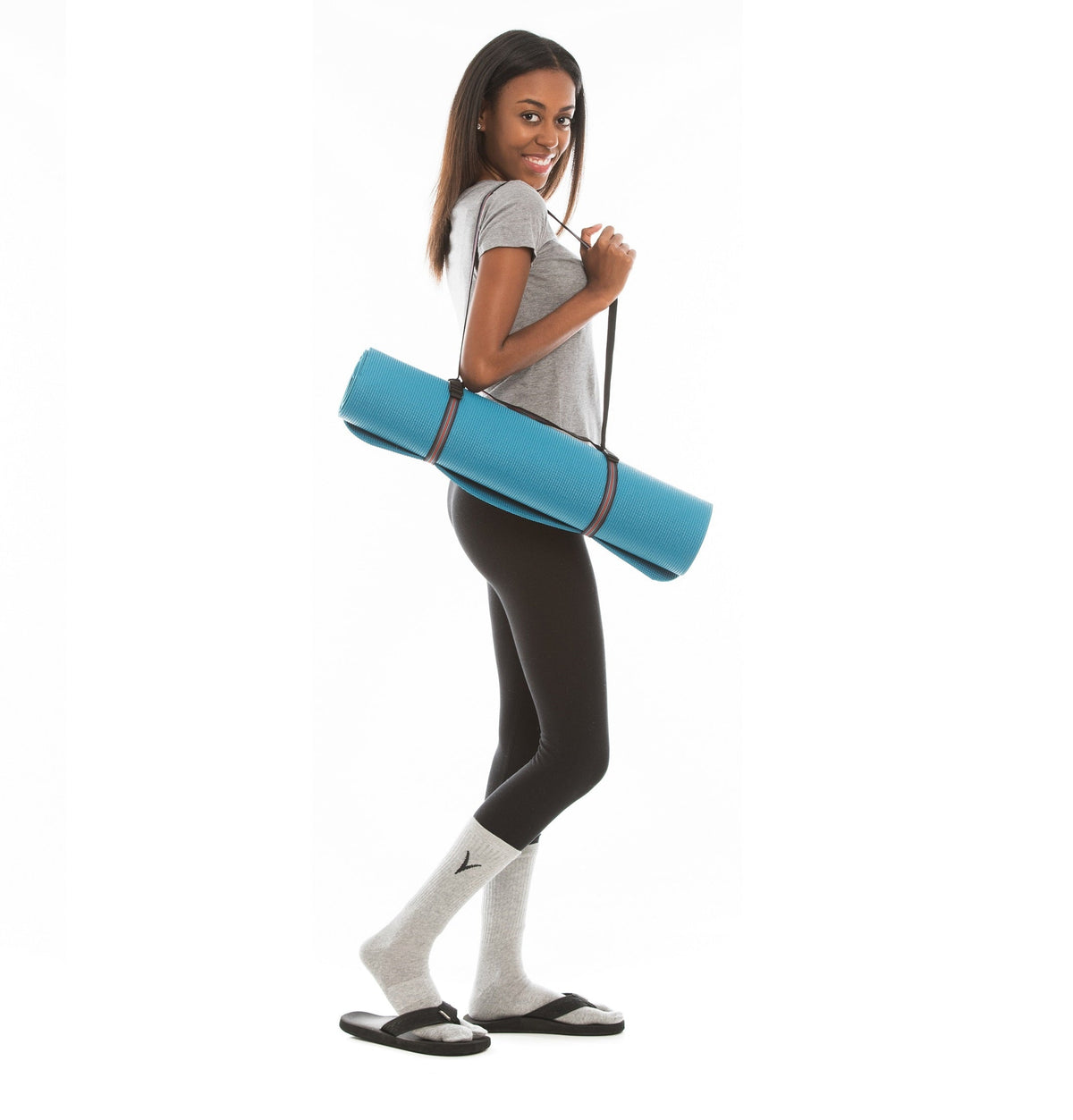 V-Toe Athletic Split-Toe Tabi Crew Socks