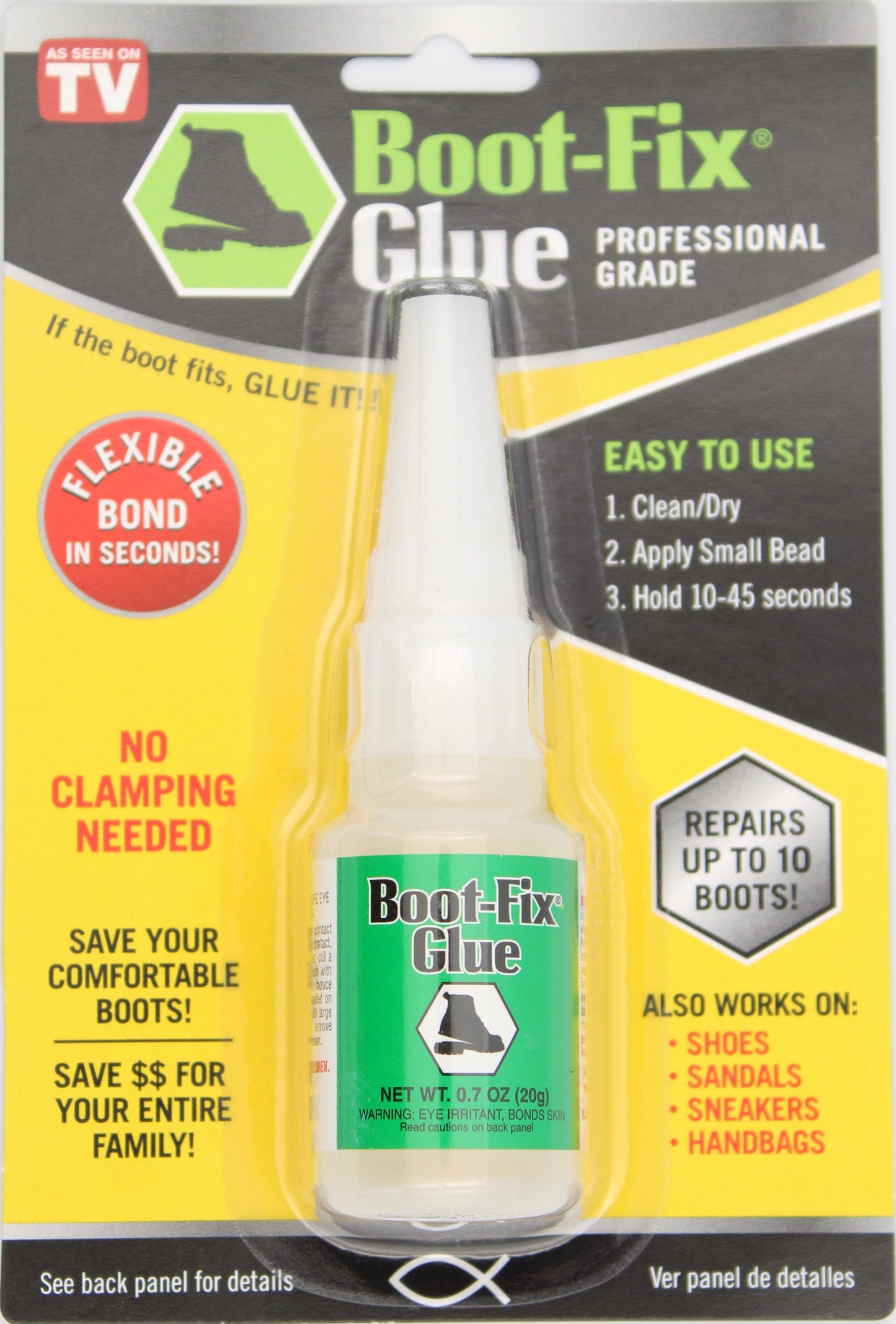 Boot-Fix Glue: Professional Grade Shoe Repair Glue for Boots, Shoes, and More