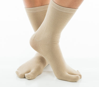 V-Toe Split-Toe Tabi Socks Casual - Black, Khaki or Grey Solid
