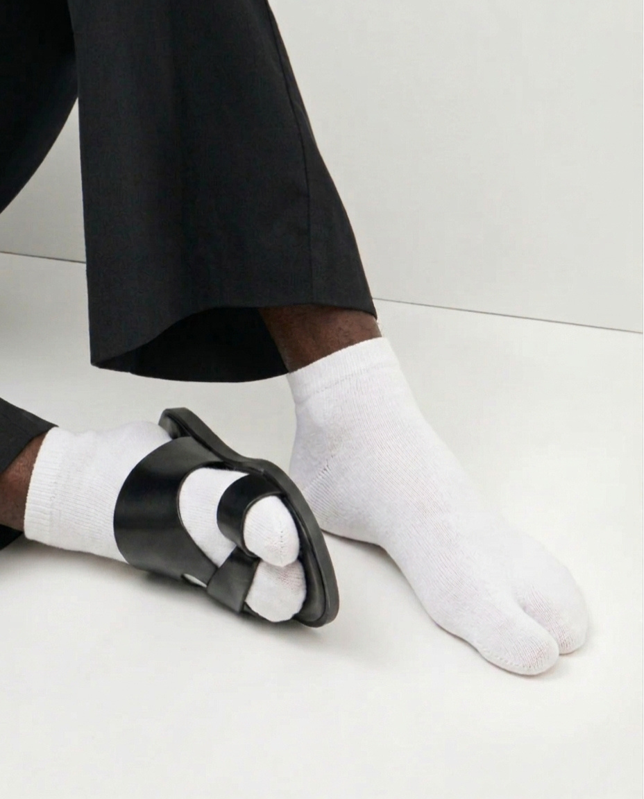 V-Toe Thicker Athletic or Casual Ankle Height Split-Toe Socks