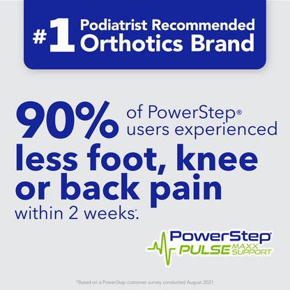 Powerstep PULSE +Met Support: Premium full Length Insoles for Casual and Athletic shoes, Men's and Women's