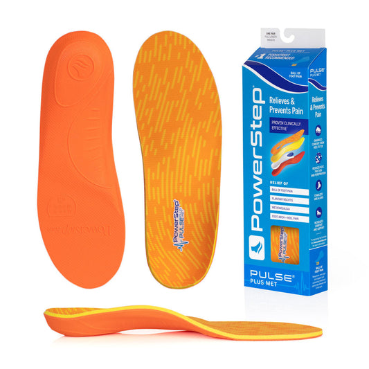 Powerstep PULSE +Met Support: Premium full Length Insoles for Casual and Athletic shoes, Men's and Women's