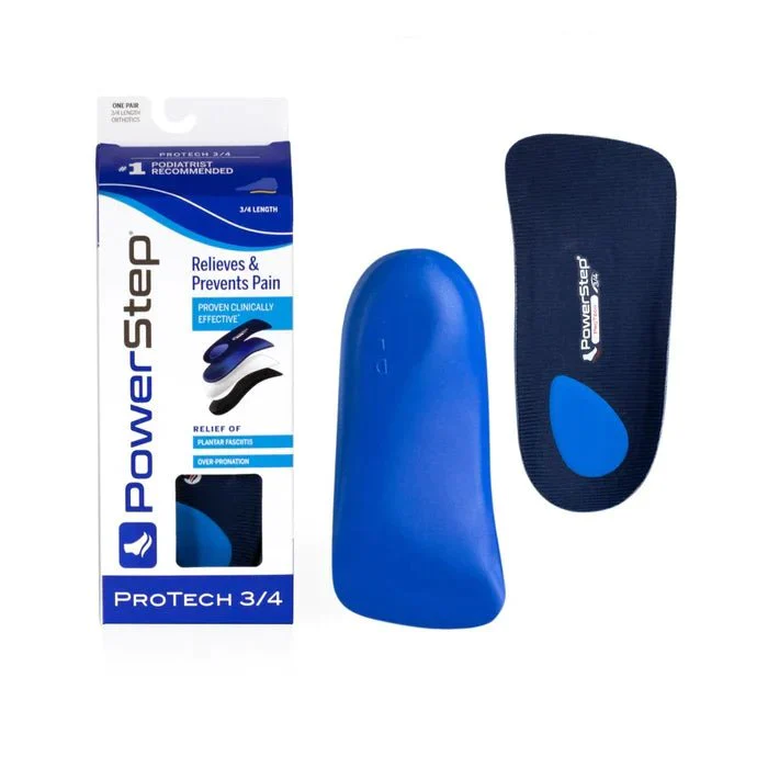 Powerstep Protech 3/4 Length Insoles for Dress, Casual, or Athletic shoes, Men's and Women's