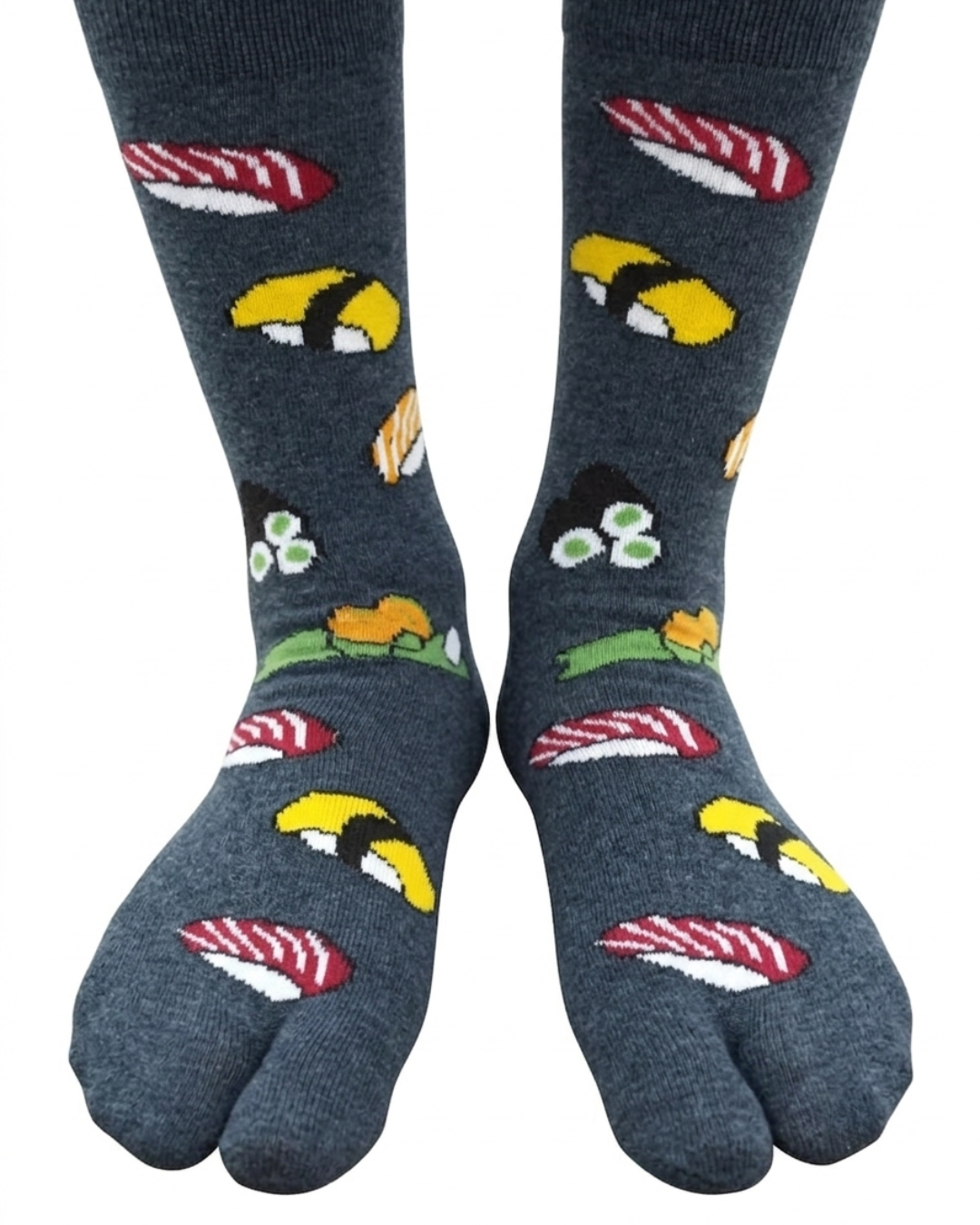 V-Toe Tabi Fun Pattern Socks - Ninja & Sushi - 3 Pairs