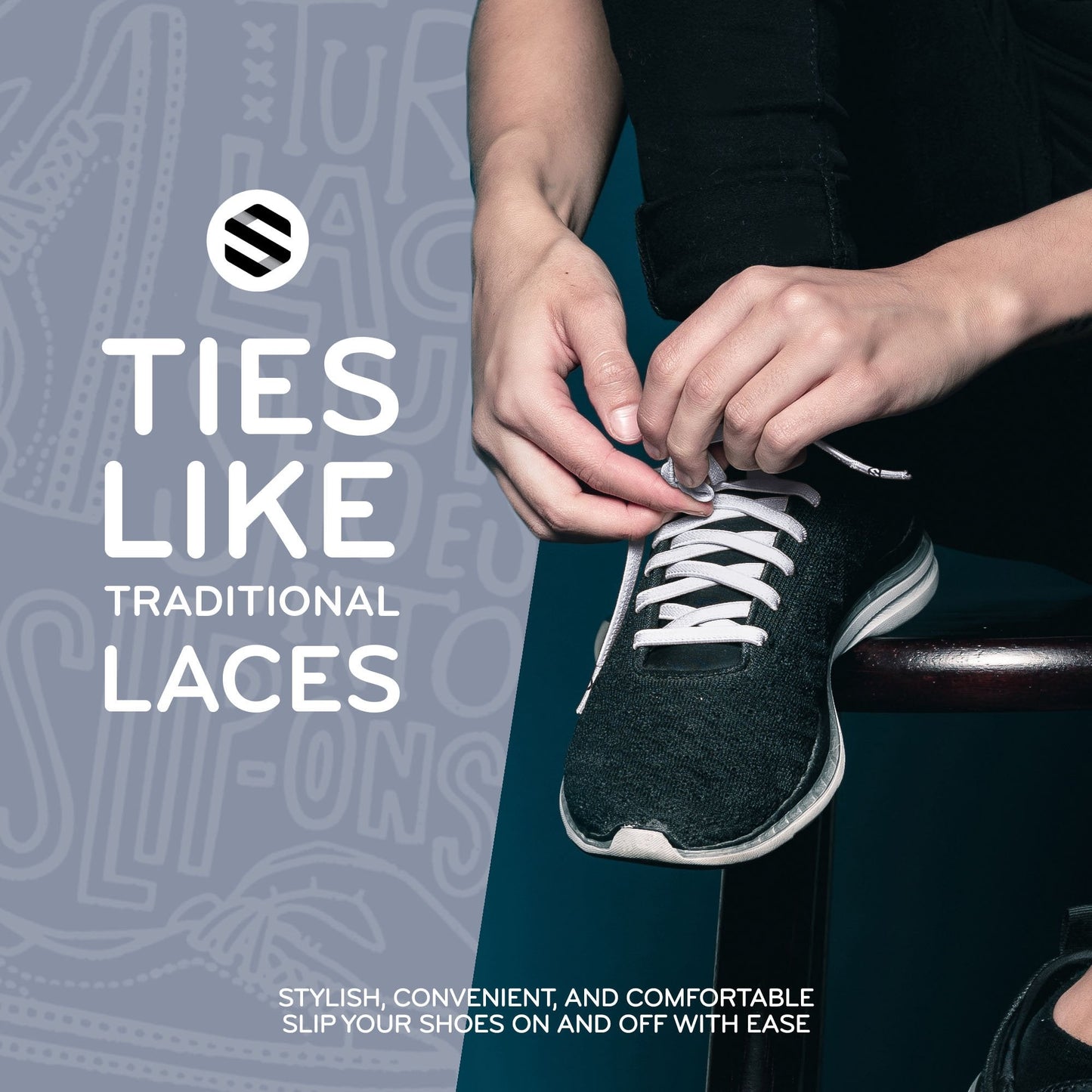 Light Grey Flat Elastic Stretch Shoelaces