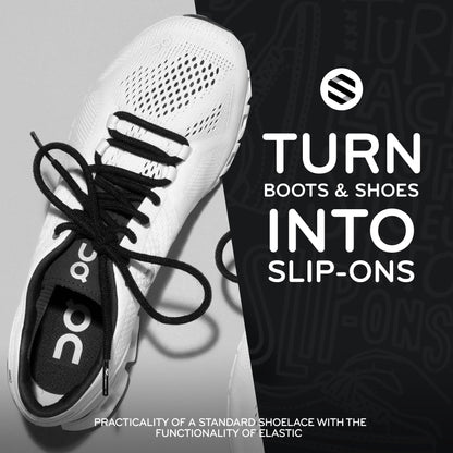 Black Round Elastic Stretch Shoelaces