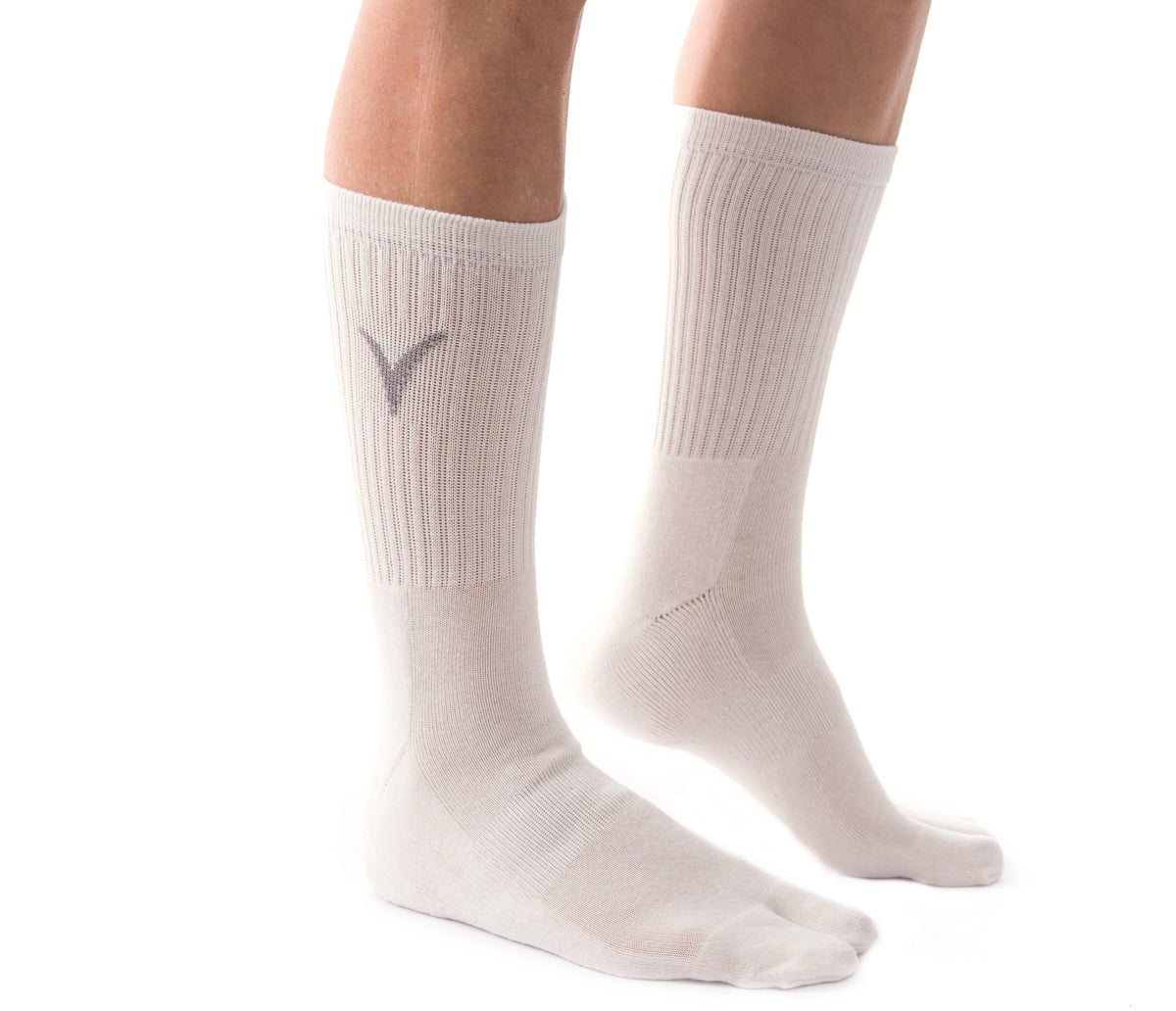 V-Toe Athletic Split-Toe Tabi Crew Socks