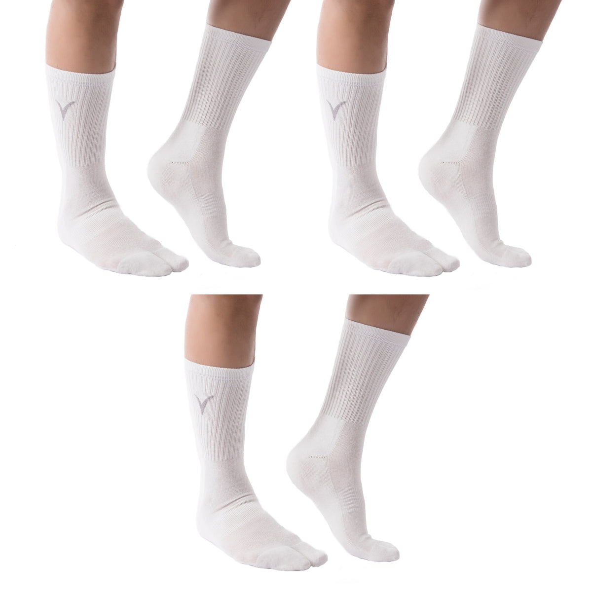 V-Toe Thicker Tabi Athletic Socks - 3 Pairs