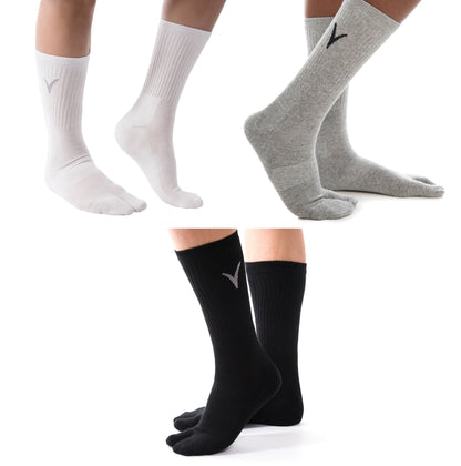 V-Toe Thicker Tabi Athletic Socks - 3 Pairs