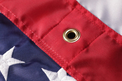 WallSafe™ Polyester Wall-Mounted American Flag | Reinforced Edge Grommets | Made in USA