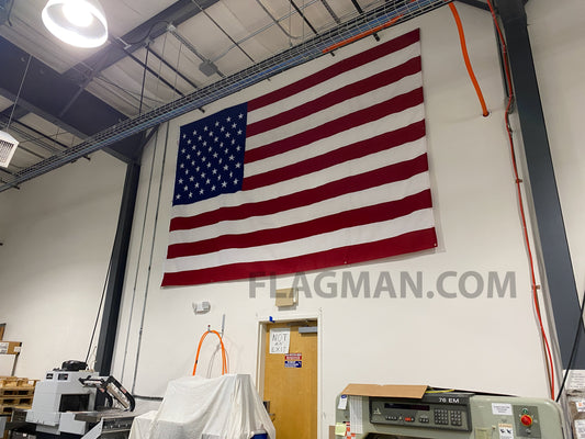 WallSafe™ Polyester Wall-Mounted American Flag | Reinforced Edge Grommets | Made in USA